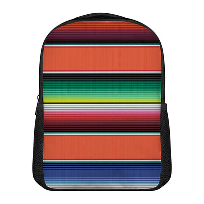Colorful Serape Blanket Pattern Print Casual Backpack