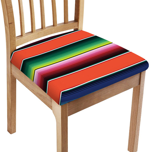 Colorful Serape Blanket Pattern Print Chair Cushion Cover