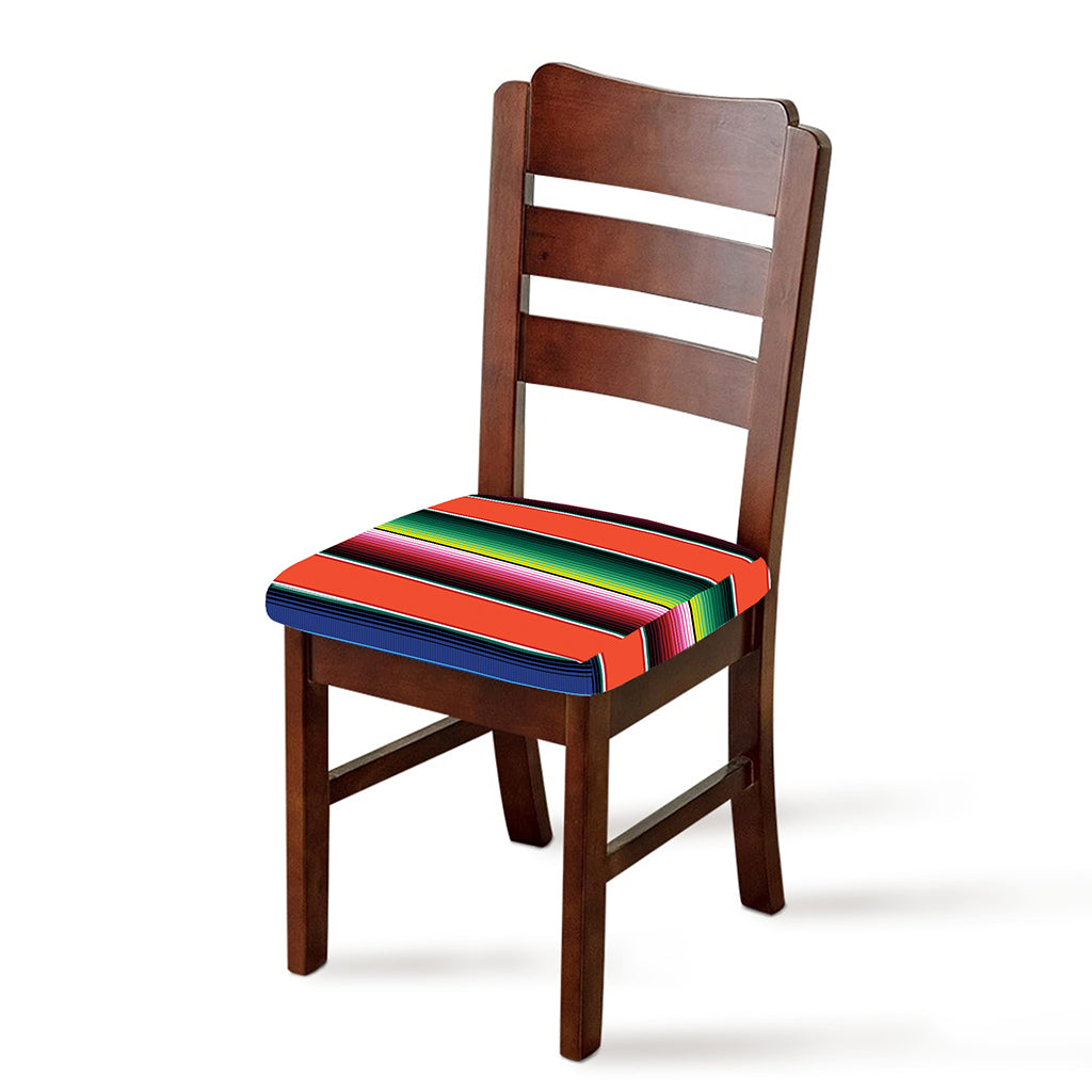 Colorful Serape Blanket Pattern Print Chair Cushion Cover