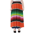 Colorful Serape Blanket Pattern Print Chiffon Maxi Skirt