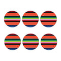 Colorful Serape Blanket Pattern Print Coaster Set
