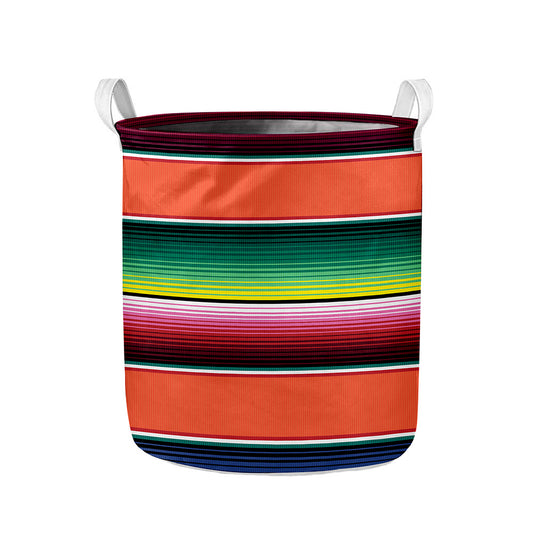 Colorful Serape Blanket Pattern Print Collapsible Laundry Basket