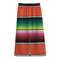 Colorful Serape Blanket Pattern Print Cotton Front Slit Maxi Skirt