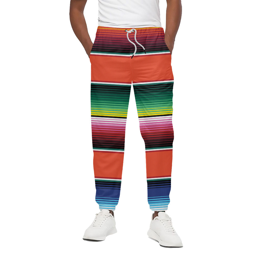 Colorful Serape Blanket Pattern Print Cotton Pants