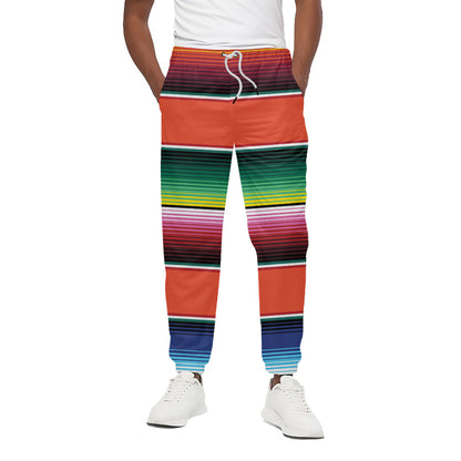 Colorful Serape Blanket Pattern Print Cotton Pants