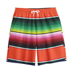 Colorful Serape Blanket Pattern Print Cotton Shorts