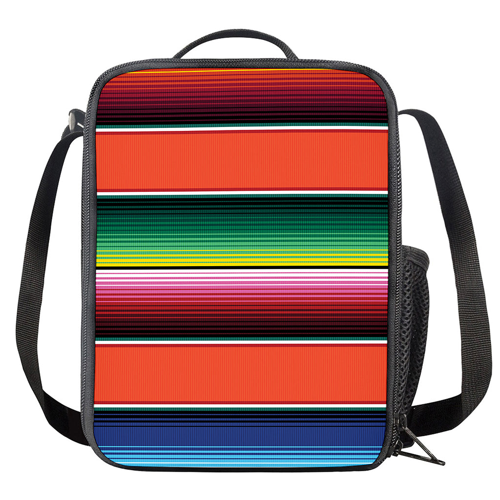 Colorful Serape Blanket Pattern Print Crossbody Lunch Bag