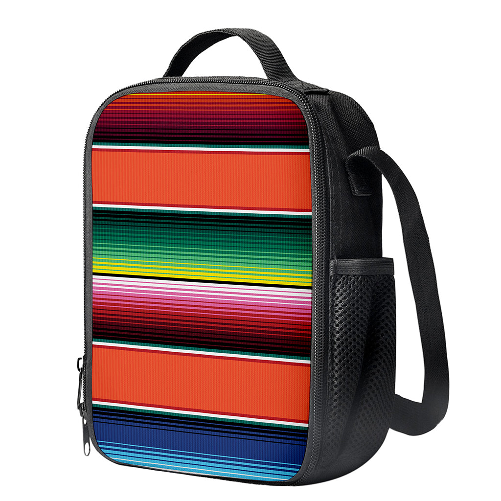 Colorful Serape Blanket Pattern Print Crossbody Lunch Bag