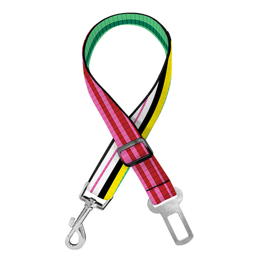 Colorful Serape Blanket Pattern Print Dog Seat Belt
