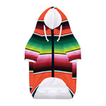 Colorful Serape Blanket Pattern Print Dog Zip Up Hoodie