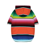 Colorful Serape Blanket Pattern Print Dog Zip Up Hoodie