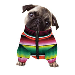 Colorful Serape Blanket Pattern Print Dog Zip Up Jacket