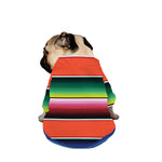 Colorful Serape Blanket Pattern Print Dog Zip Up Jacket