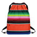 Colorful Serape Blanket Pattern Print Drawstring Backpack
