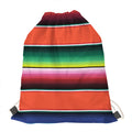 Colorful Serape Blanket Pattern Print Drawstring Bag