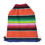 Colorful Serape Blanket Pattern Print Drawstring Bag