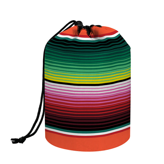 Colorful Serape Blanket Pattern Print Drawstring Makeup Bag