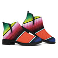 Colorful Serape Blanket Pattern Print Flat Ankle Boots