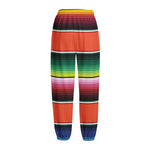Colorful Serape Blanket Pattern Print Fleece Lined Knit Pants
