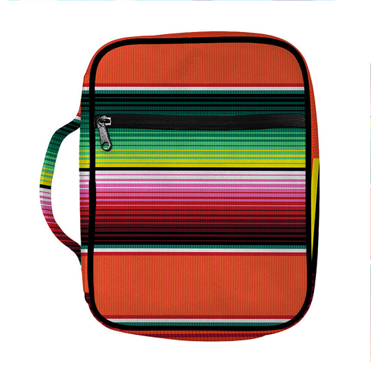 Colorful Serape Blanket Pattern Print Front Pocket Bible Bag