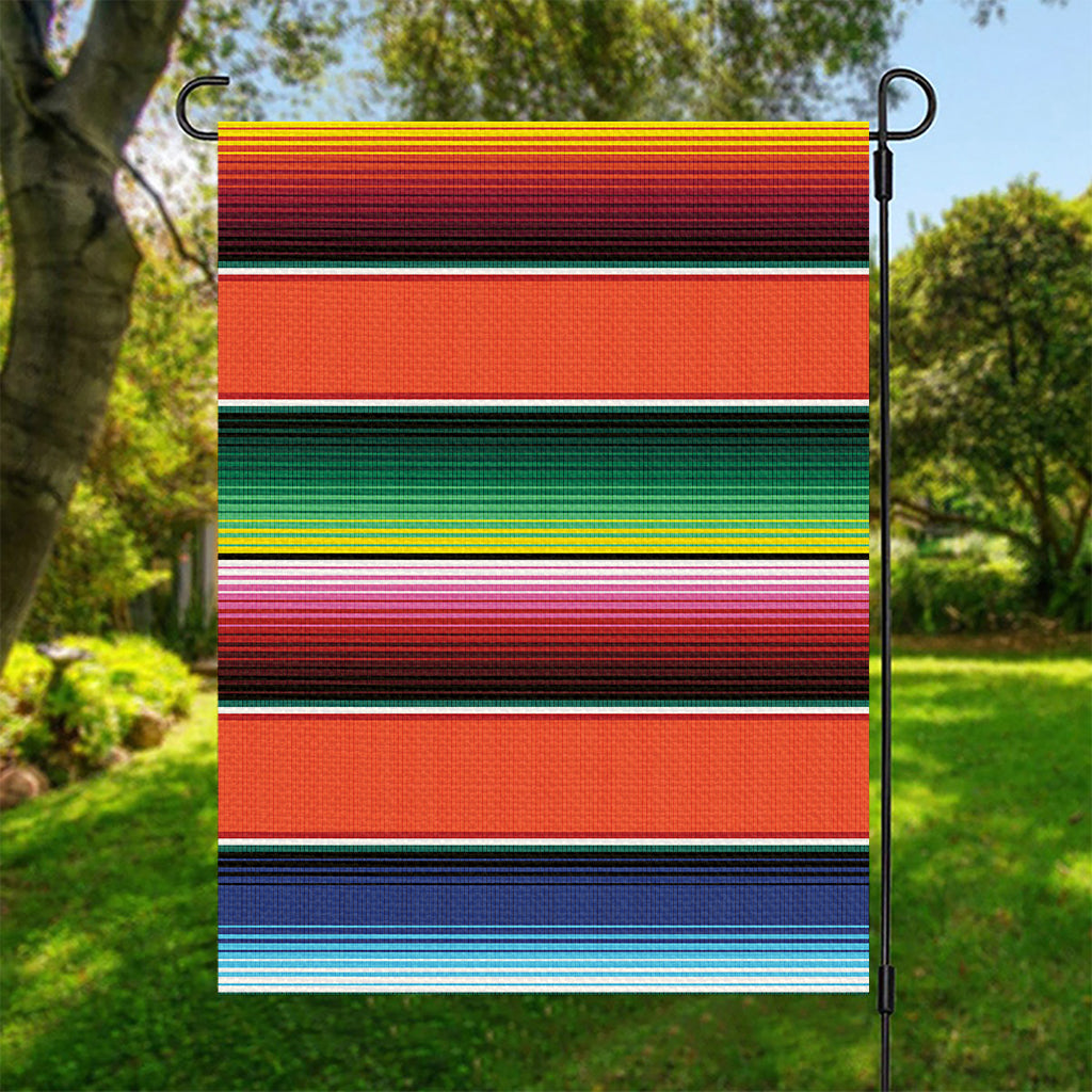 Colorful Serape Blanket Pattern Print Garden Flag