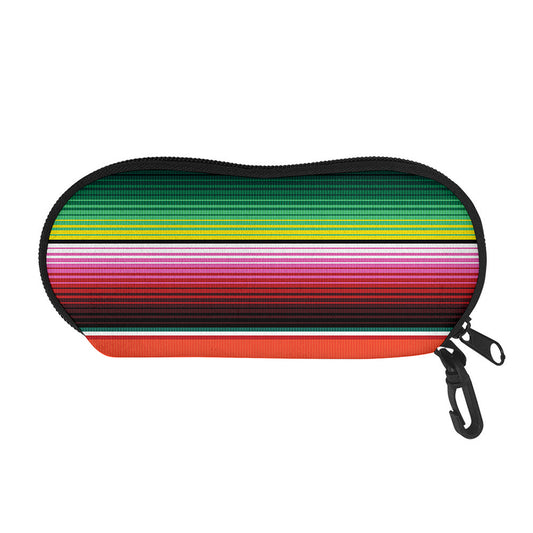 Colorful Serape Blanket Pattern Print Glasses Case