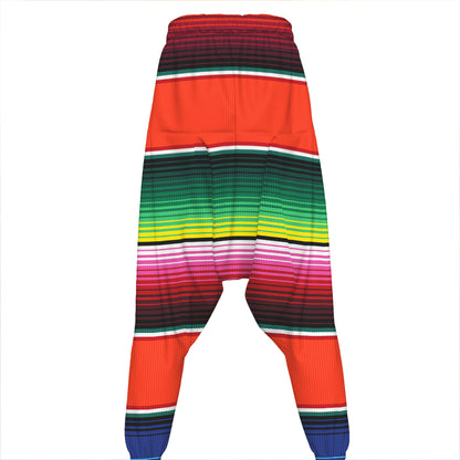 Colorful Serape Blanket Pattern Print Hammer Pants