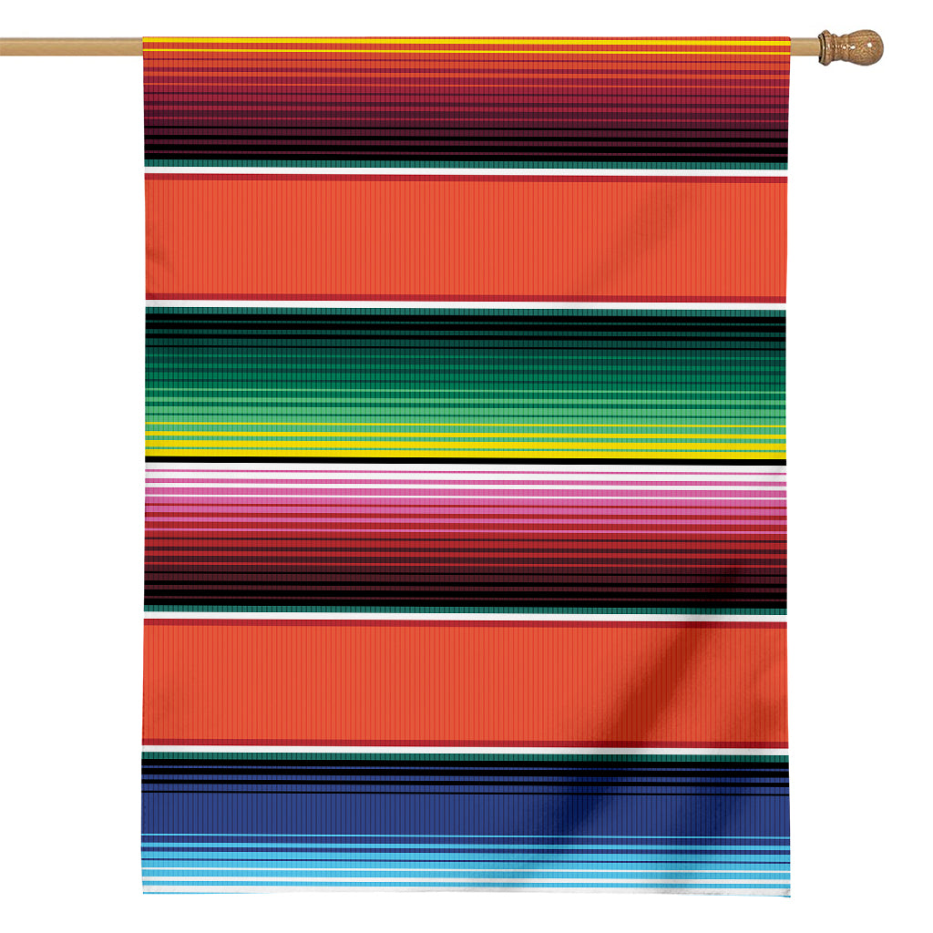Colorful Serape Blanket Pattern Print House Flag