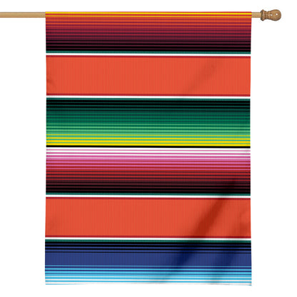 Colorful Serape Blanket Pattern Print House Flag