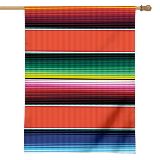 Colorful Serape Blanket Pattern Print House Flag