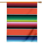 Colorful Serape Blanket Pattern Print House Flag