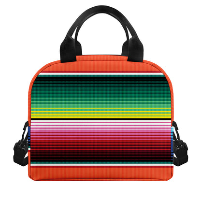 Colorful Serape Blanket Pattern Print Insulated Lunch Bag