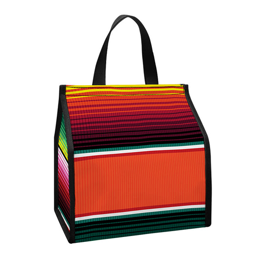 Colorful Serape Blanket Pattern Print Insulated Lunch Tote