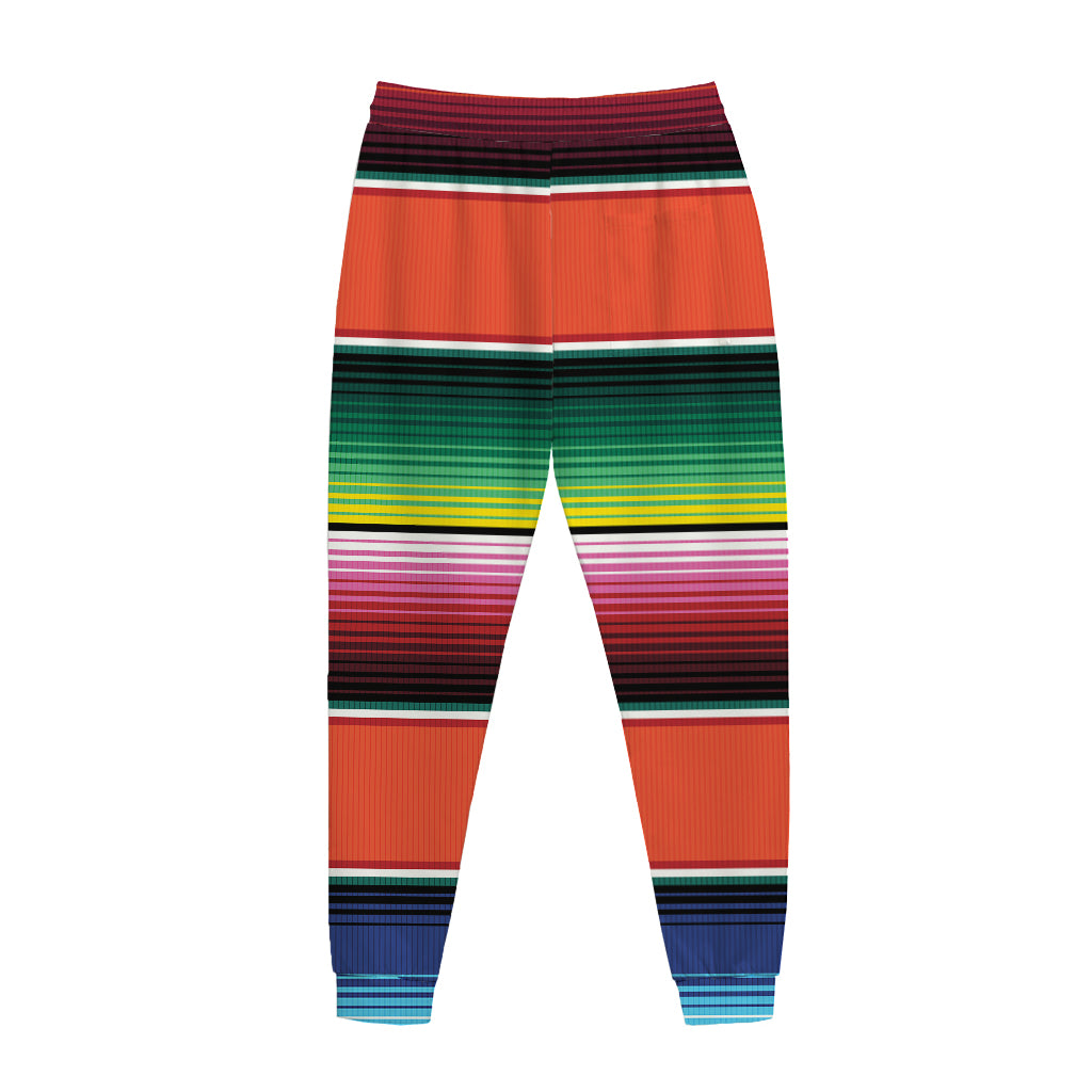 Colorful Serape Blanket Pattern Print Jogger Pants
