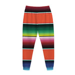 Colorful Serape Blanket Pattern Print Jogger Pants