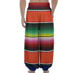 Colorful Serape Blanket Pattern Print Lantern Pants