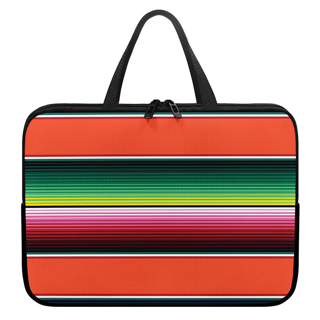 Colorful Serape Blanket Pattern Print Laptop Sleeve With Handle