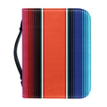 Colorful Serape Blanket Pattern Print Leather Bible Cover