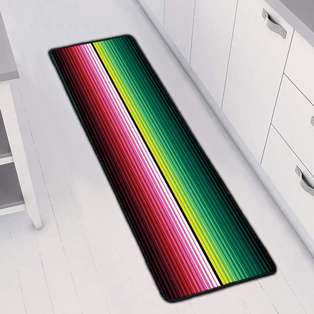 Colorful Serape Blanket Pattern Print Long Kitchen Mat