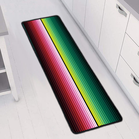 Colorful Serape Blanket Pattern Print Long Kitchen Mat