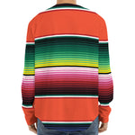Colorful Serape Blanket Pattern Print Long Sleeve Baseball Jersey