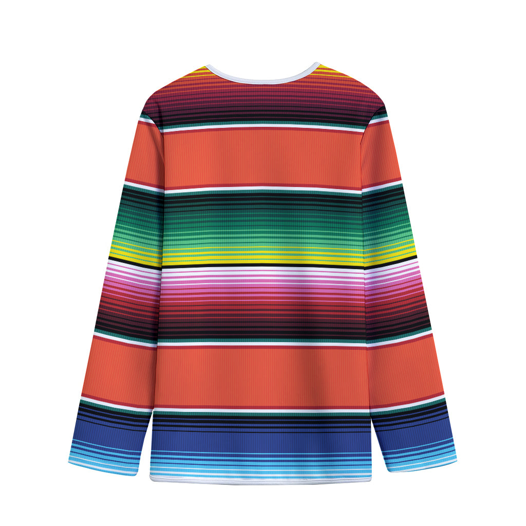 Colorful Serape Blanket Pattern Print Long Sleeve Short Coat