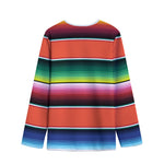 Colorful Serape Blanket Pattern Print Long Sleeve Short Coat