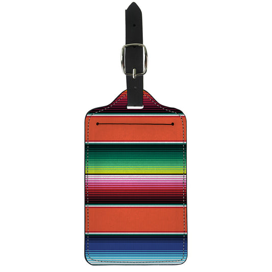 Colorful Serape Blanket Pattern Print Luggage Tag