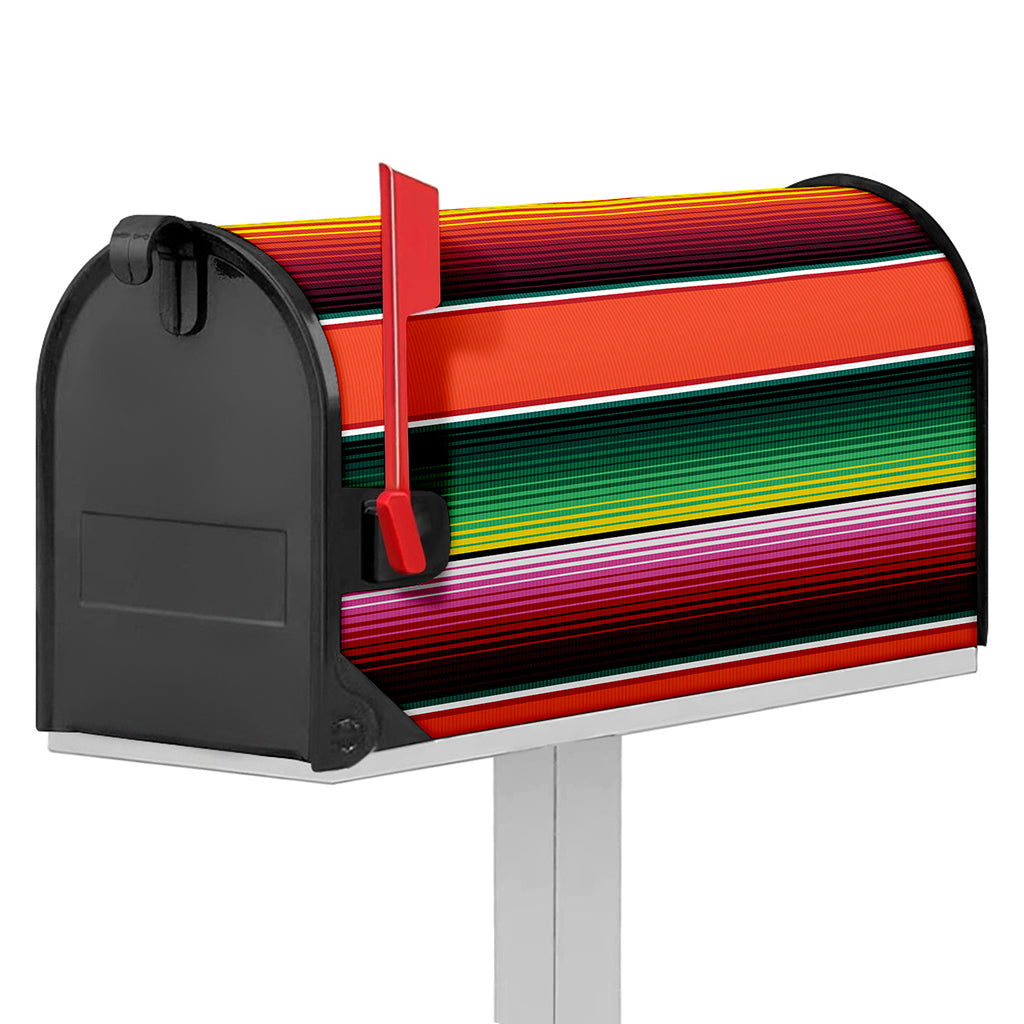 Colorful Serape Blanket Pattern Print Mailbox Cover