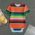 Colorful Serape Blanket Pattern Print Men's Bodysuit