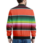 Colorful Serape Blanket Pattern Print Men's Bomber Jacket