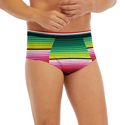 Colorful Serape Blanket Pattern Print Men's Briefs