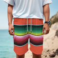 Colorful Serape Blanket Pattern Print Men's Cargo Shorts