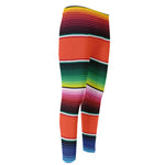 Colorful Serape Blanket Pattern Print Men's Compression Pants